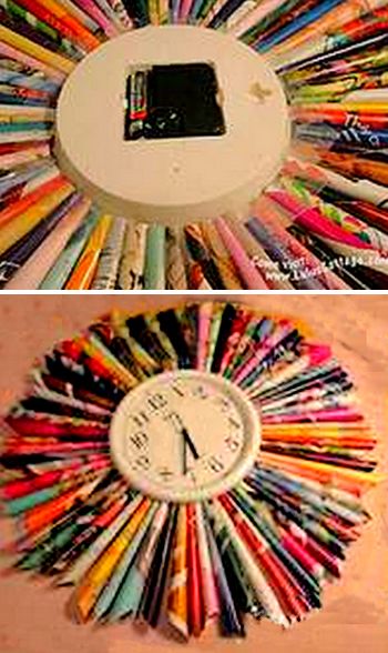 final assembly of recycled magazine clock