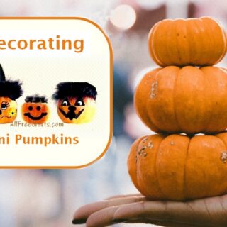 decorating mini pumpkins