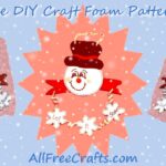 free DIY craft foam pattern to make a "let it snow" snowman