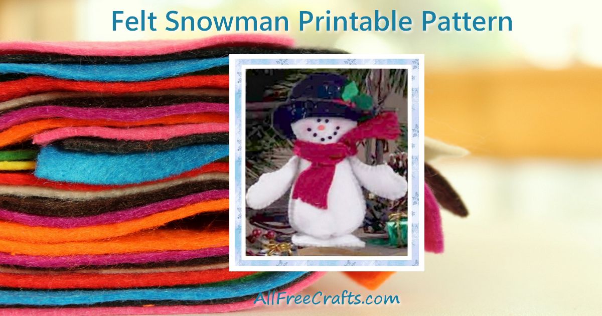 felt snowman pattern banner