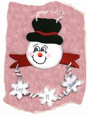 let it snow craft foam snowman hanger craft