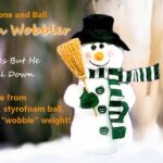 snowman wobble made from styrofoam and marbles