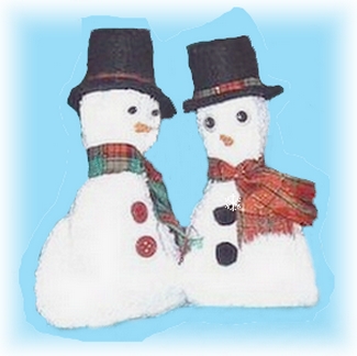 dapper washcloth snowmen with black felt top hots