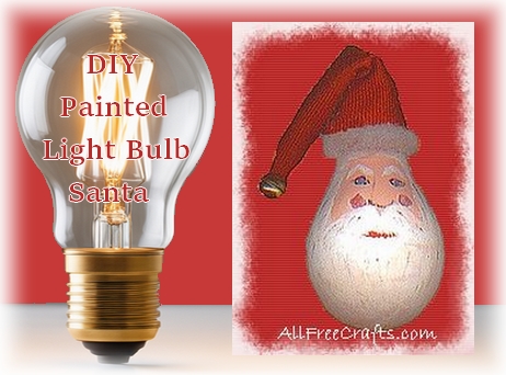 DIY Santa made from a light bulb