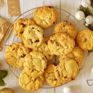 cookies cooling on a rack