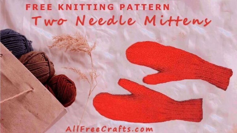 Two Needle Mittens Free Knitting Pattern - Winter