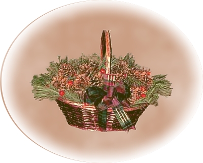 centerpiece of pine cones scented with spices