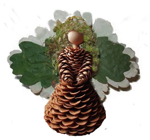 AI generated variation of pine cone angel