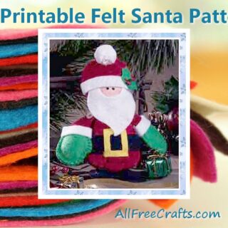 free felt santa pattern banner