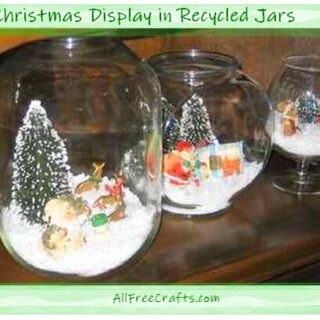 easy DIY christmas displays in glass jars