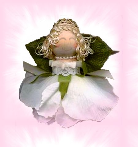 pink edged rose angel