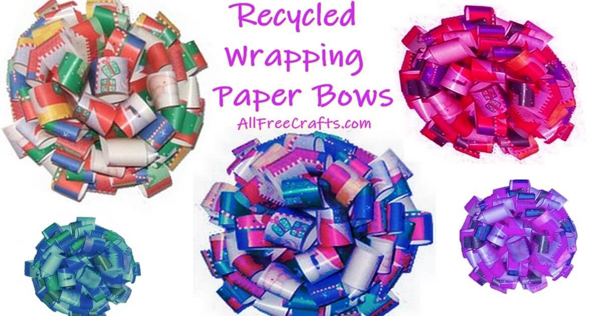 recycled gift wrap bows