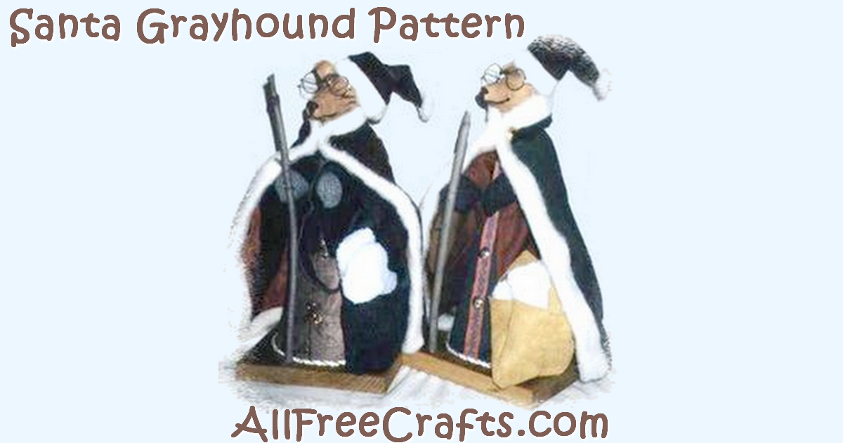 santa greyhound pattern banner