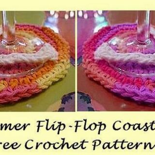 flipflop crocheted coasters