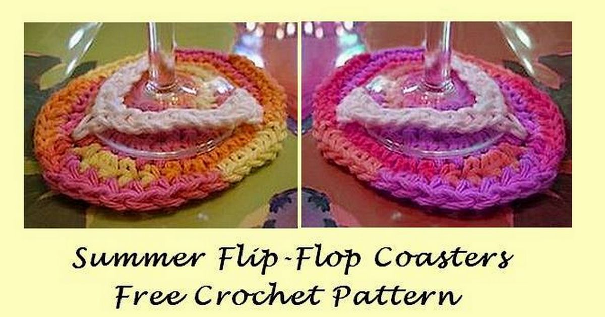 flipflop crocheted coasters