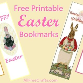 printable Easter bookmarks banner