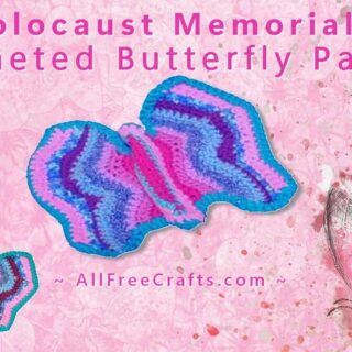 holocaust crocheted butterfly