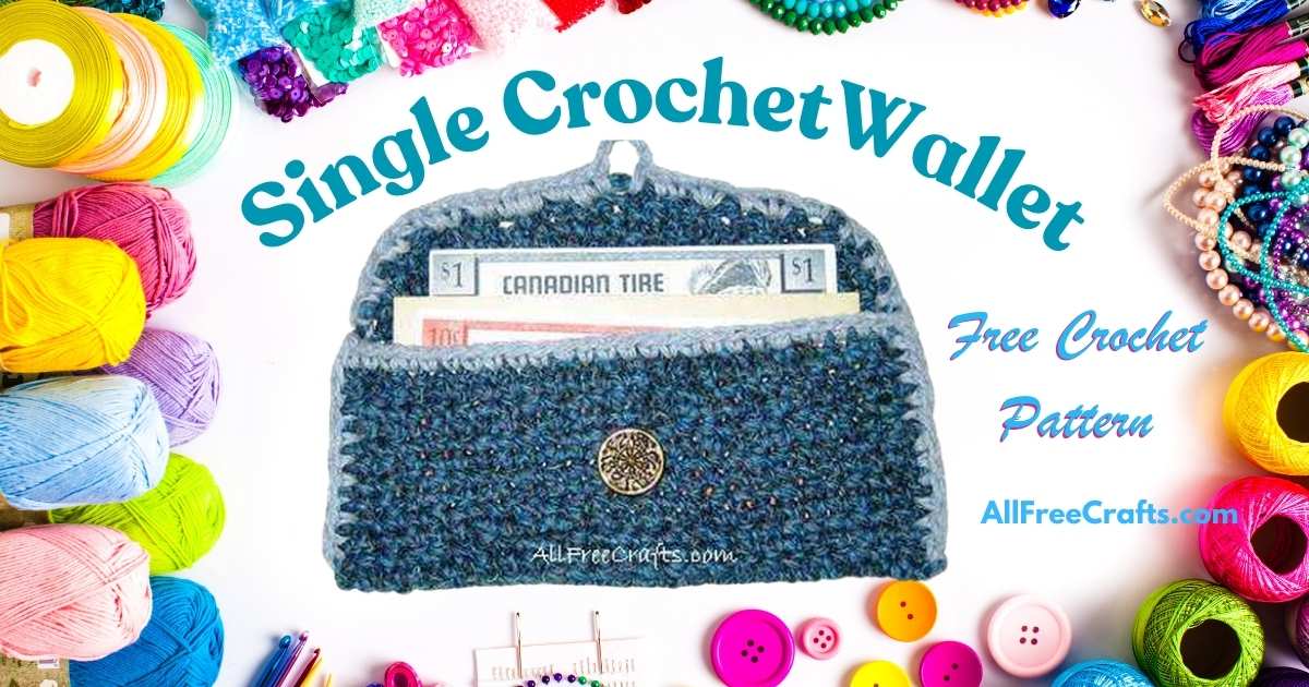 single crochet wallet banner