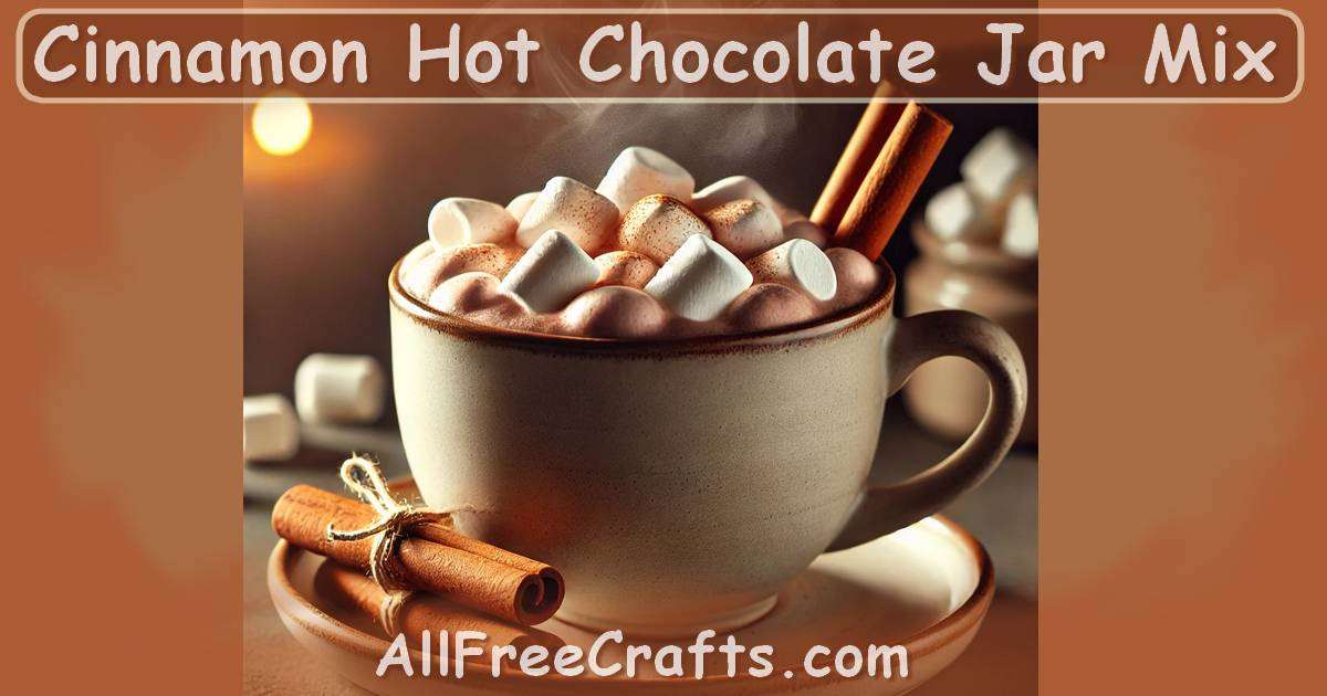 hot chocolate infused with cinnamon jar mix banner