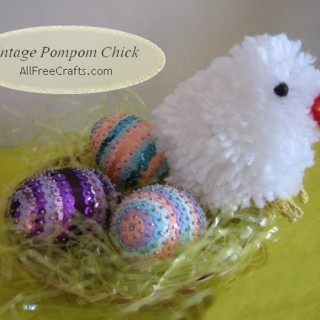 vintage pompom chick