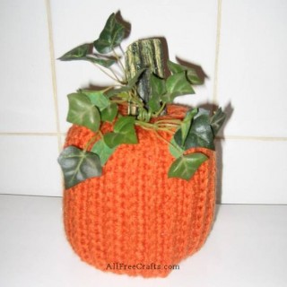 crocheted pumpkin toilet paper cover pattern