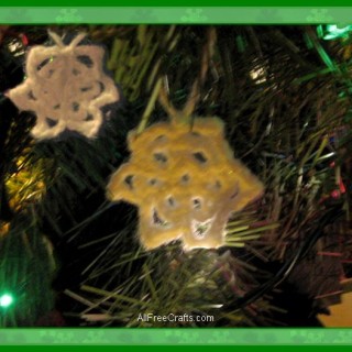 mini crocheted snowflakes