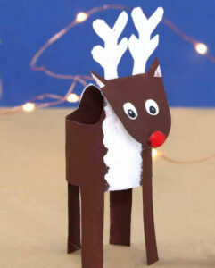 Toddler Paper Towel Roll Reindeer - All Free Crafts