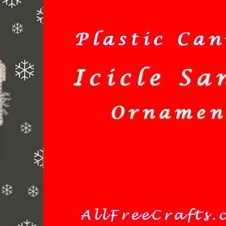 plastic canvas icicle santa ornament