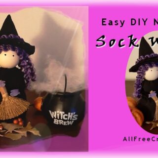 no-sew sock witch