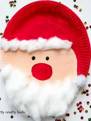 arty crafty kids paper plate santa