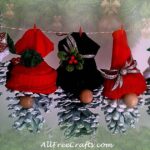 pine cone and sock hat gnomes