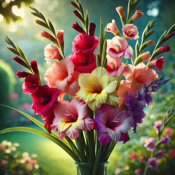 fantasy bouquet of gladiolus